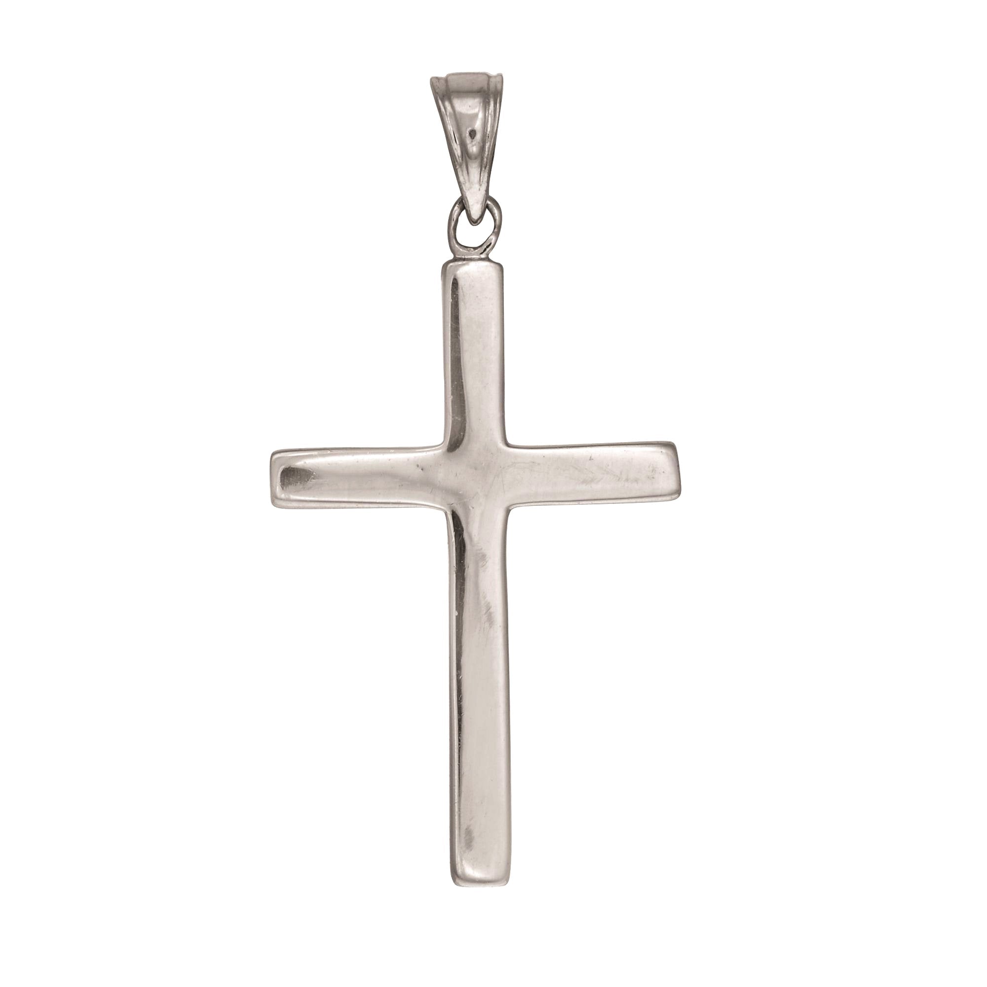 Sterling Silver Cross Pendant, 17 x 36 mm