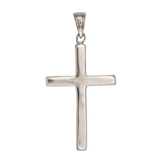 Sterling Silver Cross Pendant, 17 x 36 mm