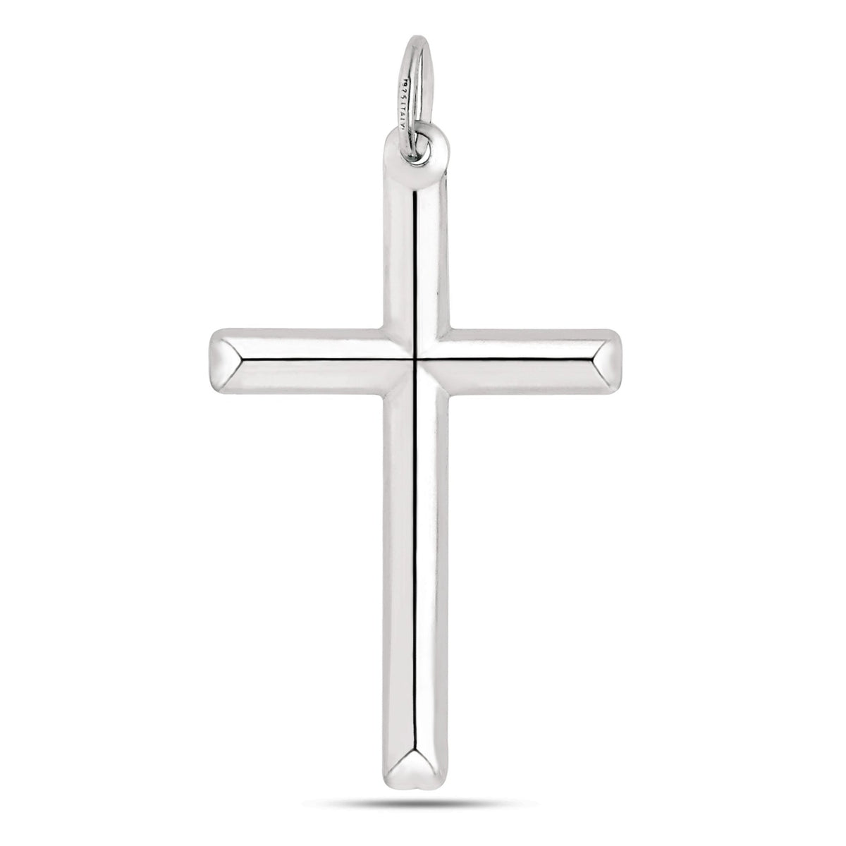 Sterling Silver Cross Pendant, 20 x 40 mm - JewelryAffairs