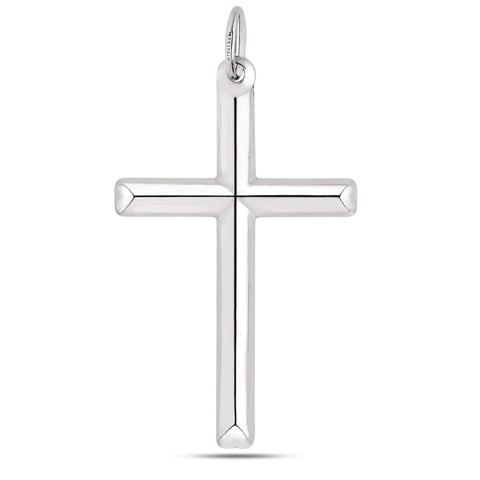 Sterling Silver Cross Pendant, 25 x 45 mm