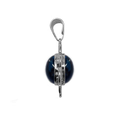 Sterling Silver Filigree Double Sided Evil Eye Pendant Charm