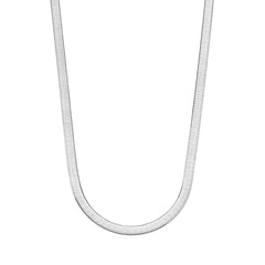 Sterling Silver Imperial Herringbone Chain Necklace, 3.3mm