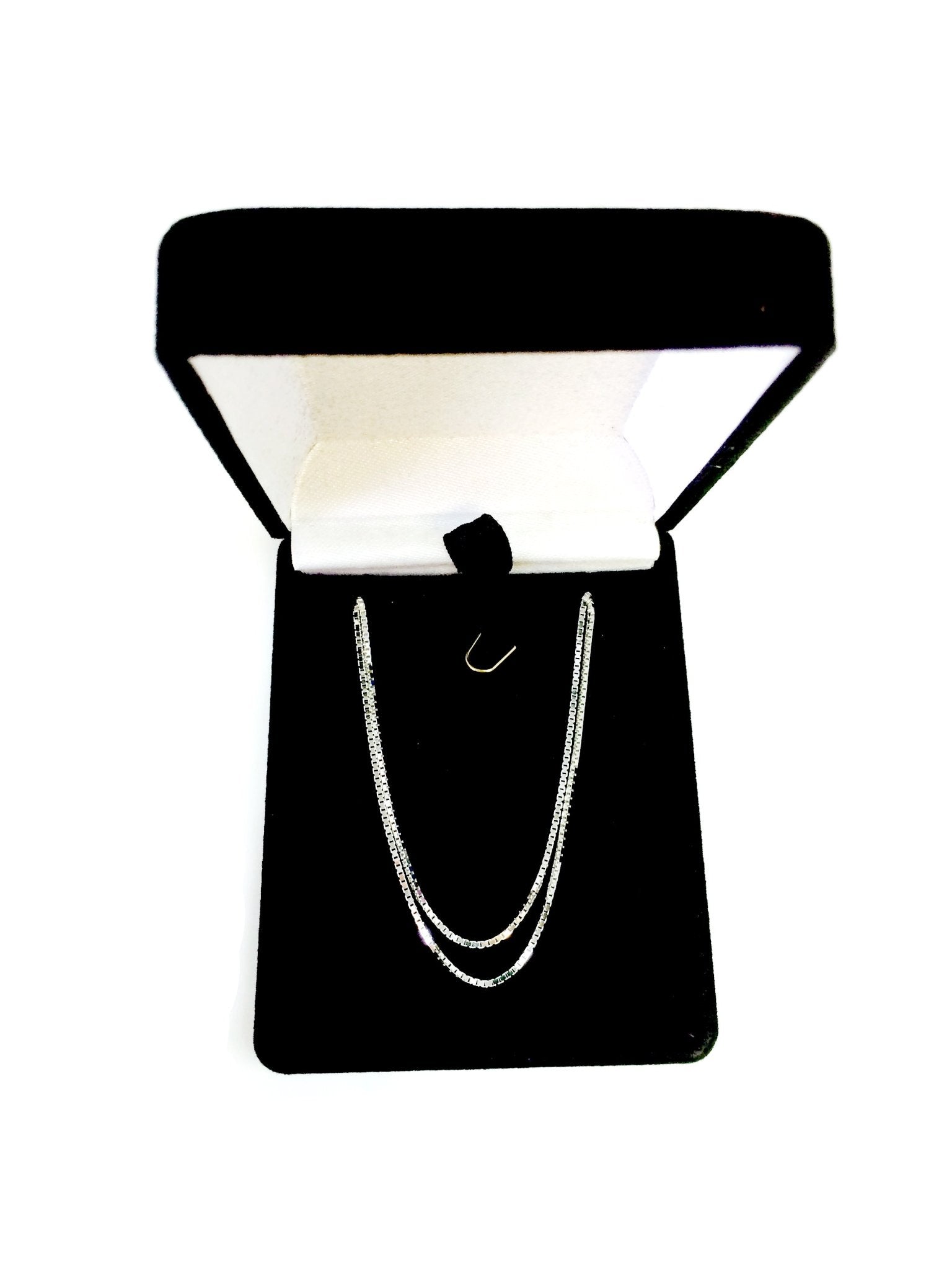 Sterling Silver Rhodium Plated Oval Rolo Chain Necklace, 3.5mm - JewelryAffairs