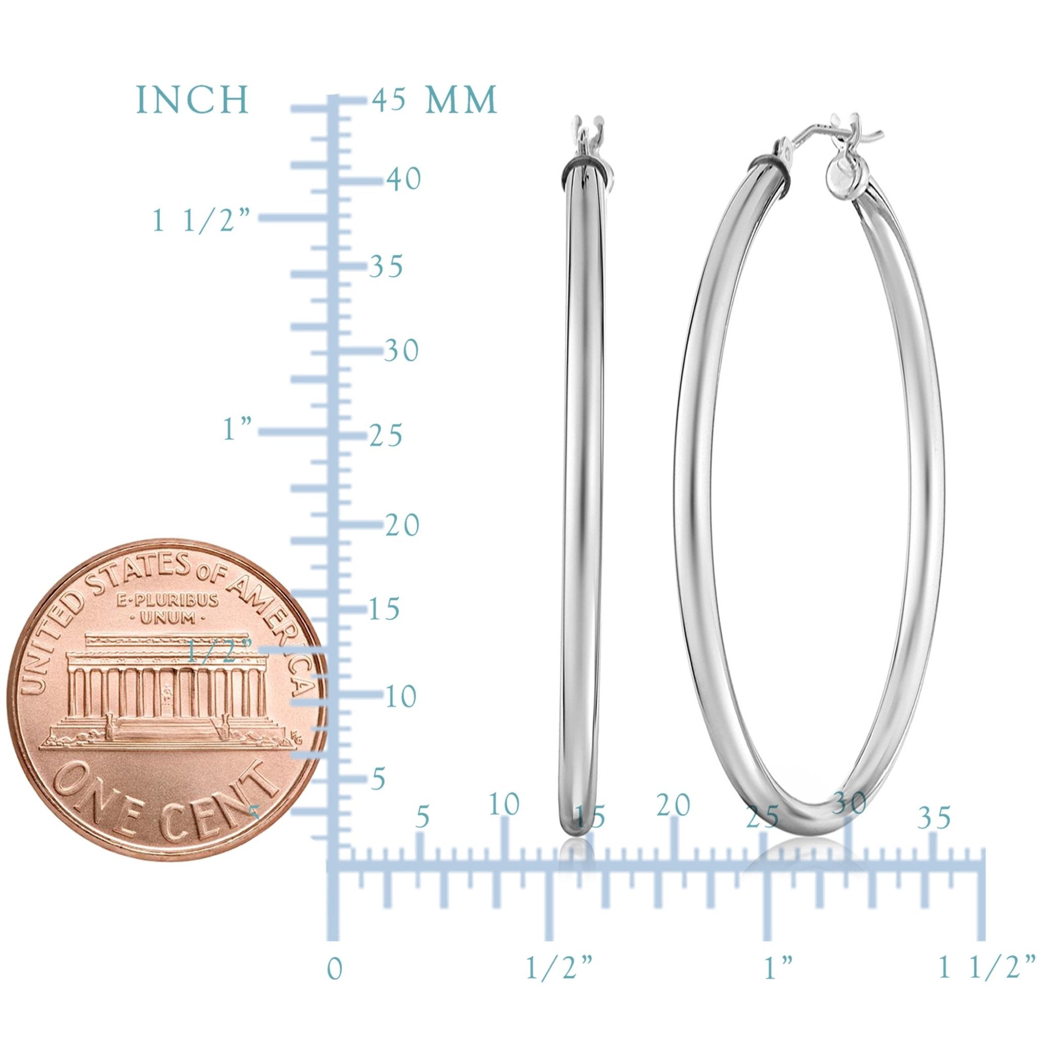 Sterling Silver Round Snuggable Huggie Hoop Earrings - JewelryAffairs