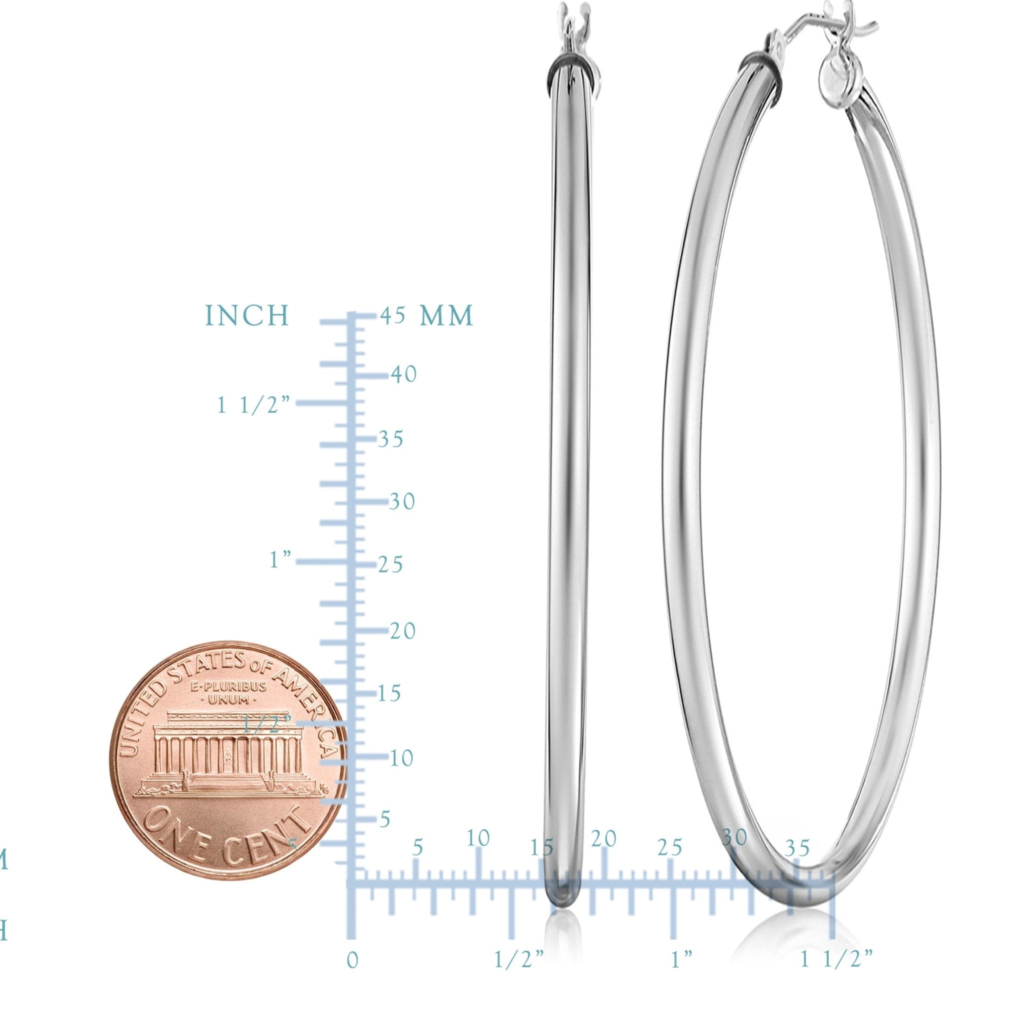 Sterling Silver Round Snuggable Huggie Hoop Earrings - JewelryAffairs