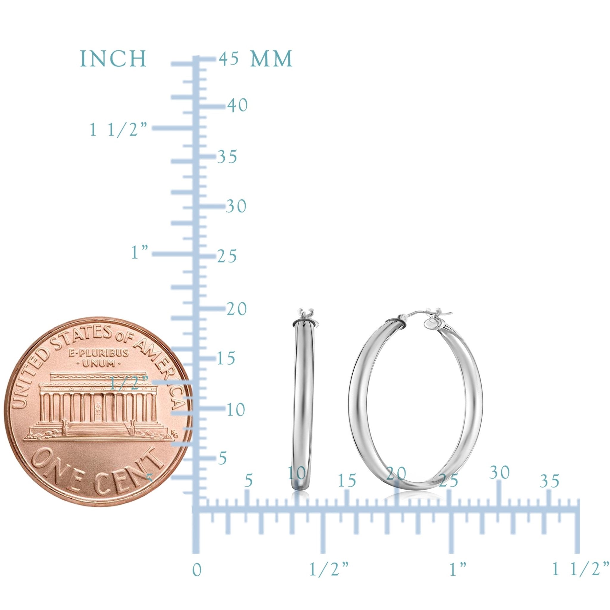 Sterling Silver Round Snuggable Huggie Hoop Earrings - JewelryAffairs