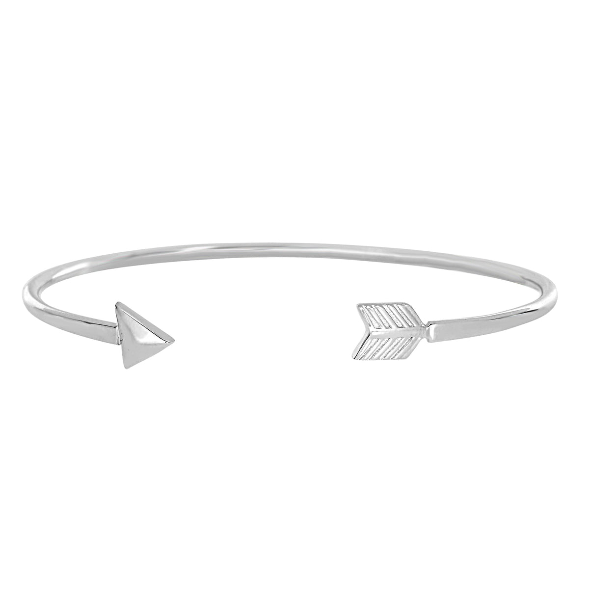 Sterling Silver Sideways Arrow Bracelet Cuff