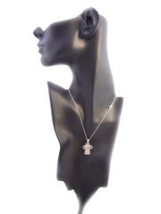 Sterling SilverRhodium Plated Greek Ionic Architecture Pendant