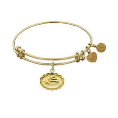 Stipple Finish Brass Shooting Star Angelica Bangle Bracelet, 7.25"