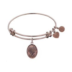 Stipple Finish Brass Tennis Angelica Bangle Bracelet, 7.25"