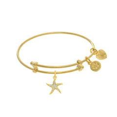 Star Fish Charm Adjustable Bangle Girls Bracelet