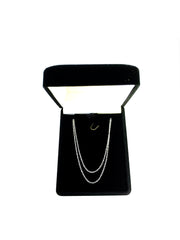 14 k hvidguld reb kæde halskæde, 0,7 mm fine designer smykker til mænd og kvinder