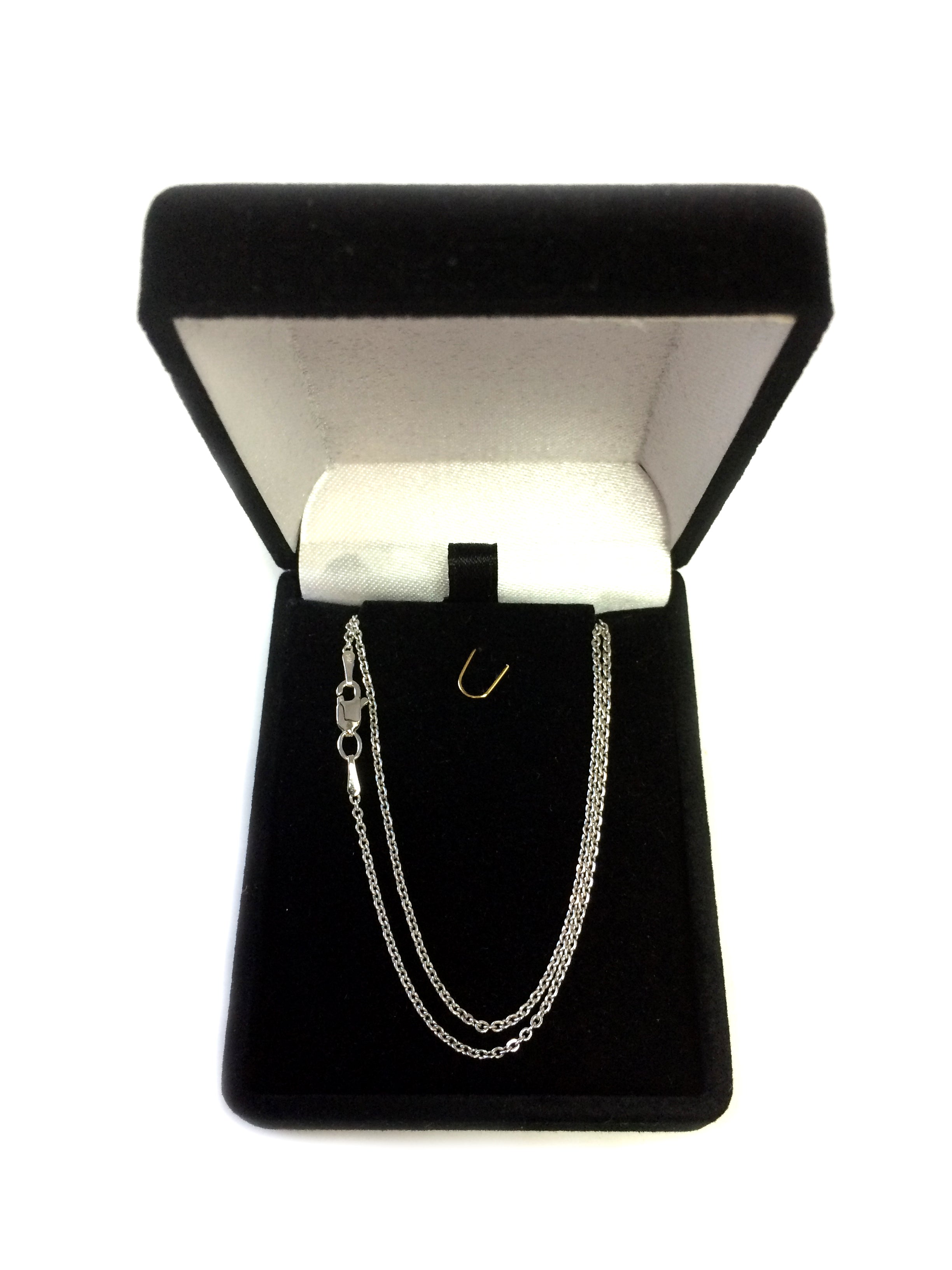 14k White Gold Forsantina Chain Necklace, 1.5mm fine designer jewelry for men and women