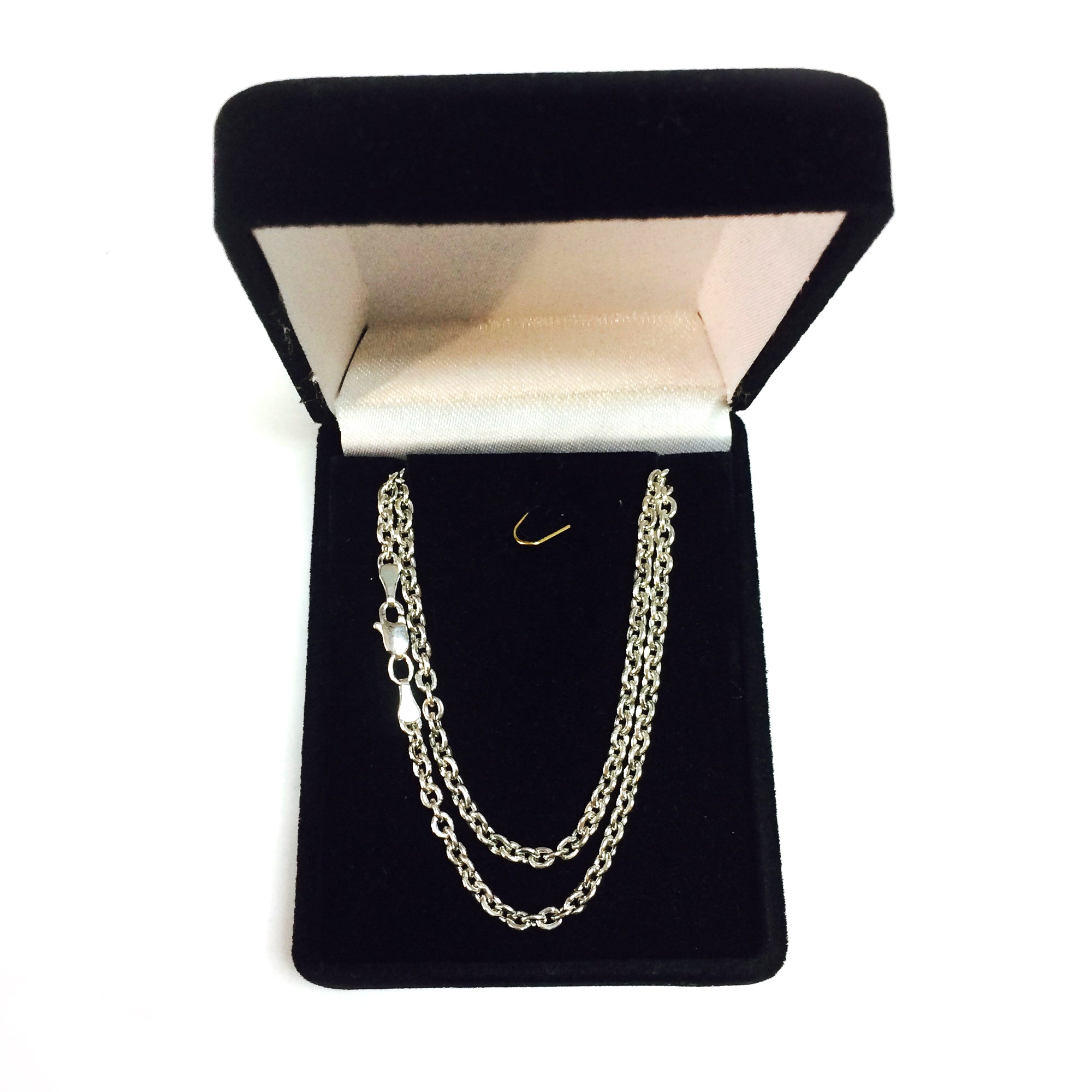 14k White Gold Forsantina Chain Necklace, 3.1mm