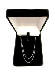 Collar de cadena Singapur de oro blanco de 14 k, joyería fina de diseño de 0,8 mm para hombres y mujeres