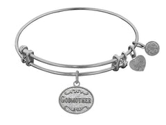 Stipple Finish Brass Godmother Angelica Bangle Bracelet, 7.25" fine designer jewelry for men and women