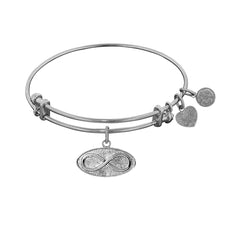 Bracelet jonc Infinity Angelica en laiton finition pointillée, bijoux de créateur fins de 7,25 pouces pour hommes et femmes