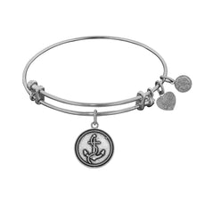 Finish Brass Anchor Angelica Bangle Bracelet, 7.25"