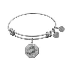 Stipple Finish Brass Hairstylist Angelica Bangle Bracelet, 7.25" fine designer jewelry for men and women