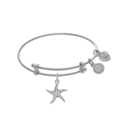 Star Fish Charm Adjustable Bangle Girls Bracelet