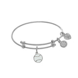 Softball Enamel Charm Adjustable Bangle Girls Bracelet