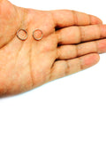 14K Gold Round Endless Hoop Earrings, 10mm