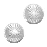 14k Gold Shiny Diamond Cut Round Stud Earrings, 7mm