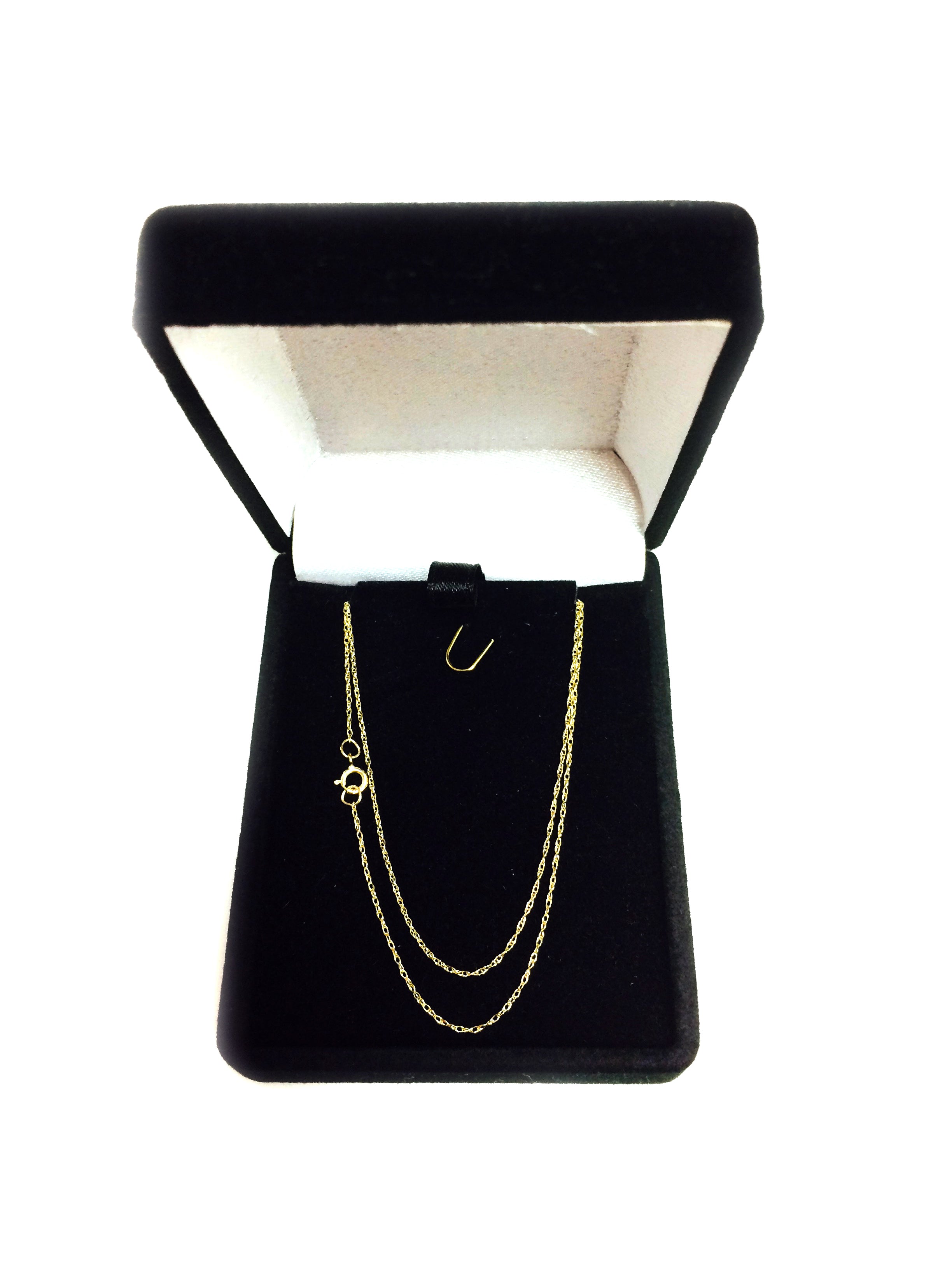 10k Yellow Gold Rope Chain Necklace, 0.6mm fine designer jewelry for men and women