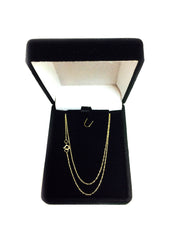 10 k gul guld reb kæde halskæde, 0,6 mm fine designer smykker til mænd og kvinder