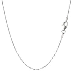 Collar de cadena tipo cable de plata de ley chapada en rodio, joyería fina de diseño de 0,8 mm para hombres y mujeres