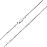 14k White Solid Gold Franco Chain Necklace, 0.9mm
